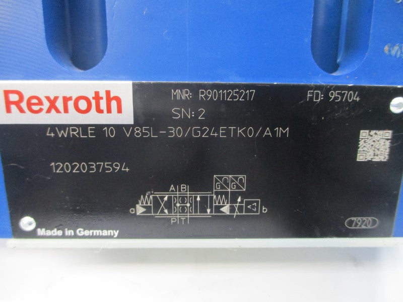 REXROTH 4WRLE10V85L-30/G24ETK0/A1M R901125217 24V 2.5A NSNP