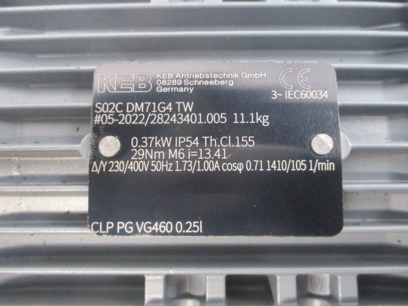 KEB S02CDM71G4TW 230/400V 1.73/1.00A NSNP
