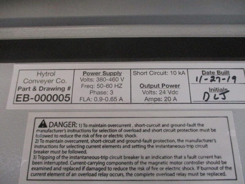 HYTROL EB-000005 380-460V 0.9-0.65A NSNP
