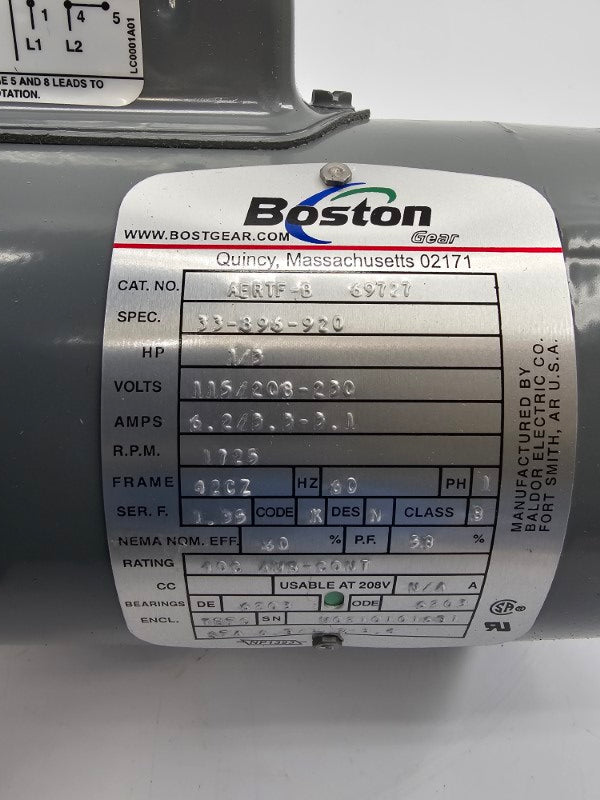 BOSTON AERTF-B-69727 33-896-920 115/208-230V 6.2/3.3-3.1A NSNP