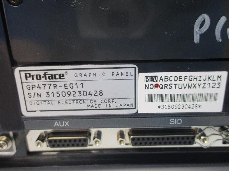 PRO-FACE GP477R-EG11 100VAC REV. P UNMP