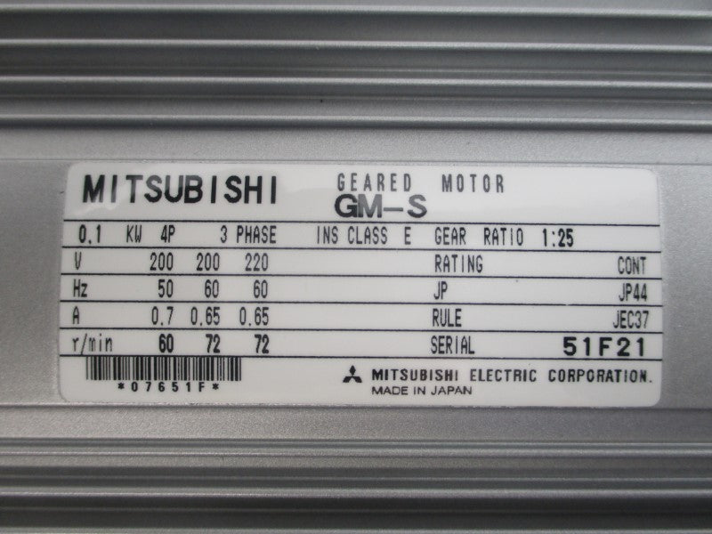MITSUBISHI GM-S KEG-B9397-01 200/220V 0.7/0.65A NSMP