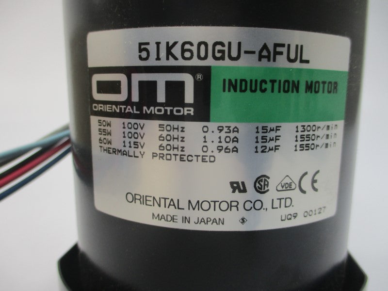 ORIENTAL MOTOR 5IK60GU-AFUL 100/115V 1.10A NSMP