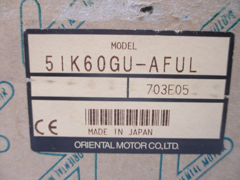 ORIENTAL MOTOR 5IK60GU-AFUL 100/115V 1.10A NSMP