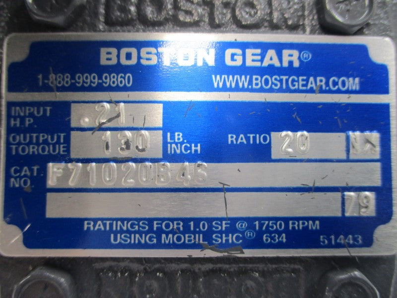 BOSTON GEAR F710-20-B4-G NSMP