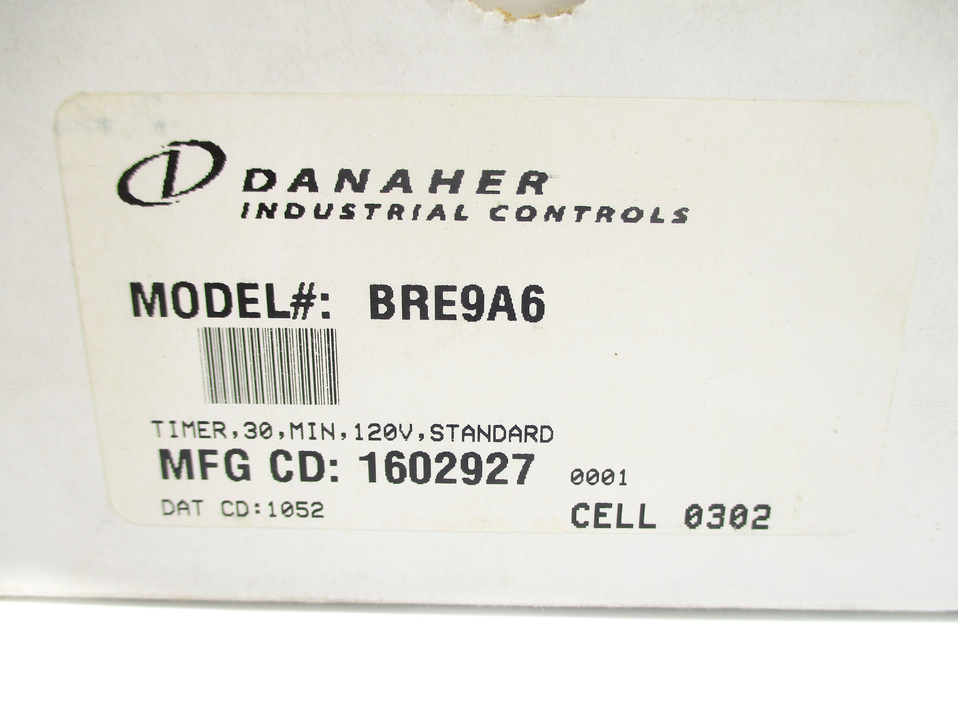 DANAHER CONTROLS BRE9A6 120VAC 10A 30M NSMP