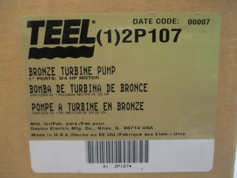 TEEL 2P107 W/ DAYTON 9HM02 208-230/460V 2.4/1.2A NSMP