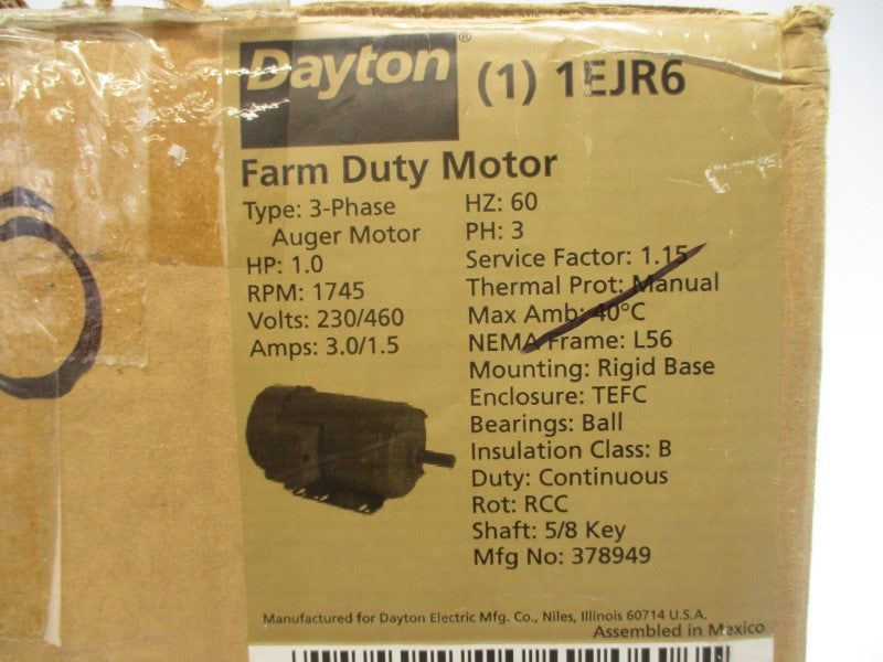 DAYTON 1EJR6 230/460V 3.0/1.5A NSMP