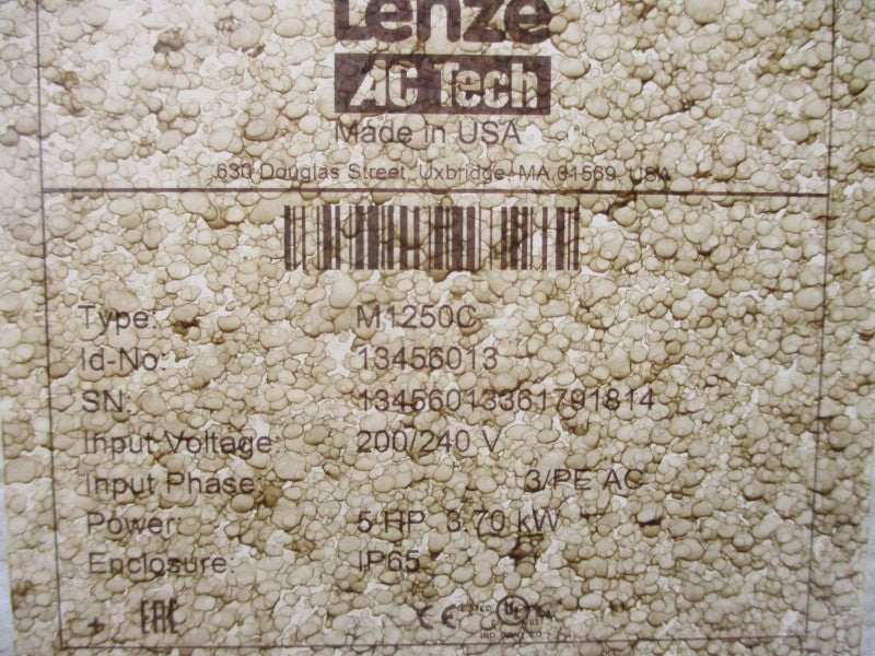 LENZE M1250C 13456013 200/240VAC 20/17.7A NSMP