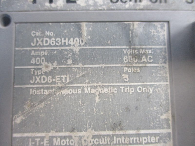 SIEMENS JXD63H400 600VAC 400A UNMP