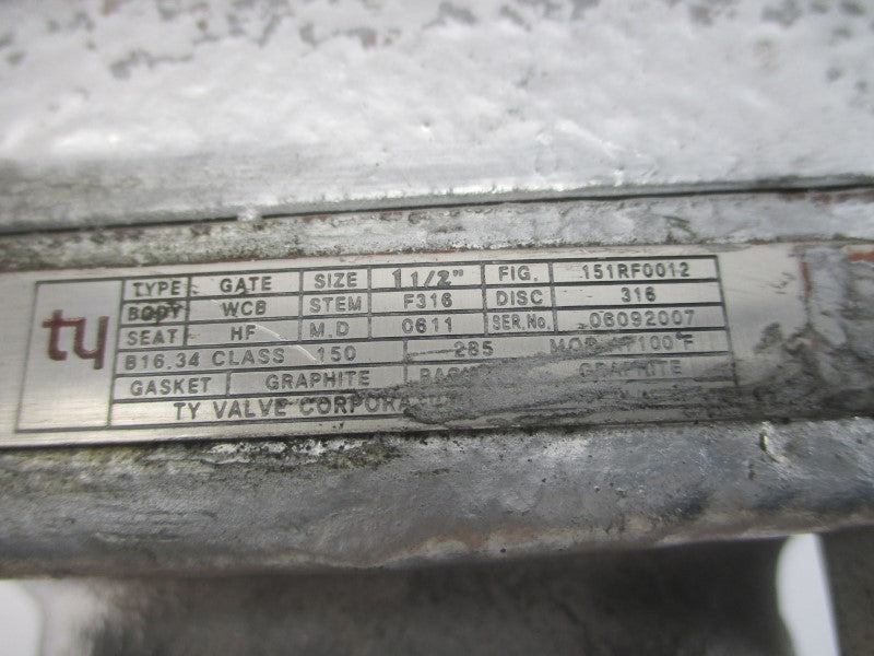 TY 151RF0012 B16.34 1-1/2" NSNP