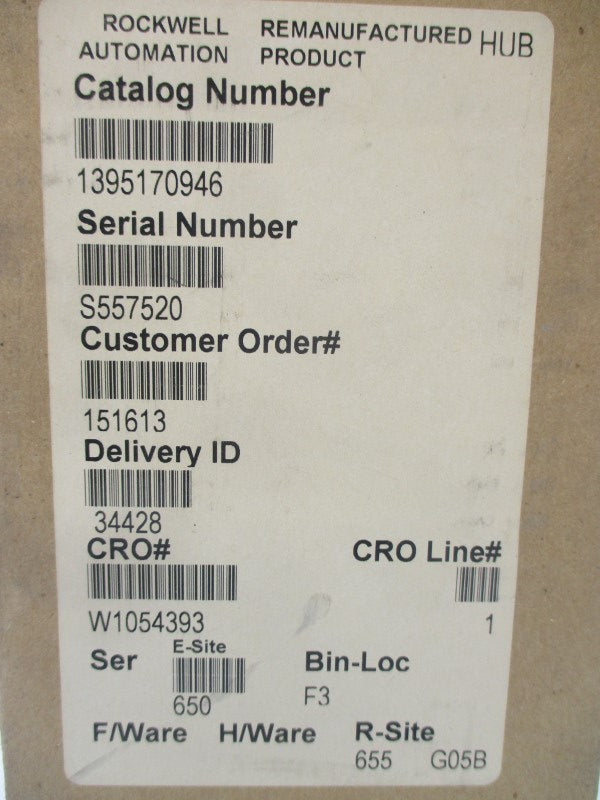 ALLEN BRADLEY 1395170946 REV. 09 REMAN