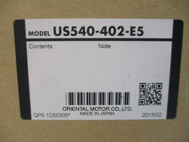 ORIENTAL MOTOR US540-402-E5 200V 0.6A NSMP