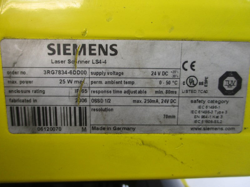 SIEMENS LS4-4 3RG7834-6DD00 24VDC UNMP