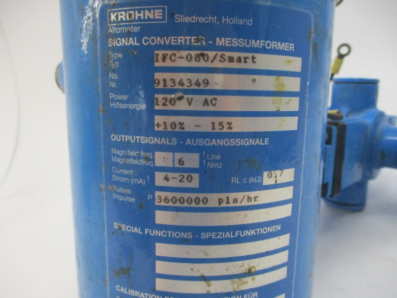 KROHNE IFM4080/K-DIV2 120VAC 150PSI 1" UNMP