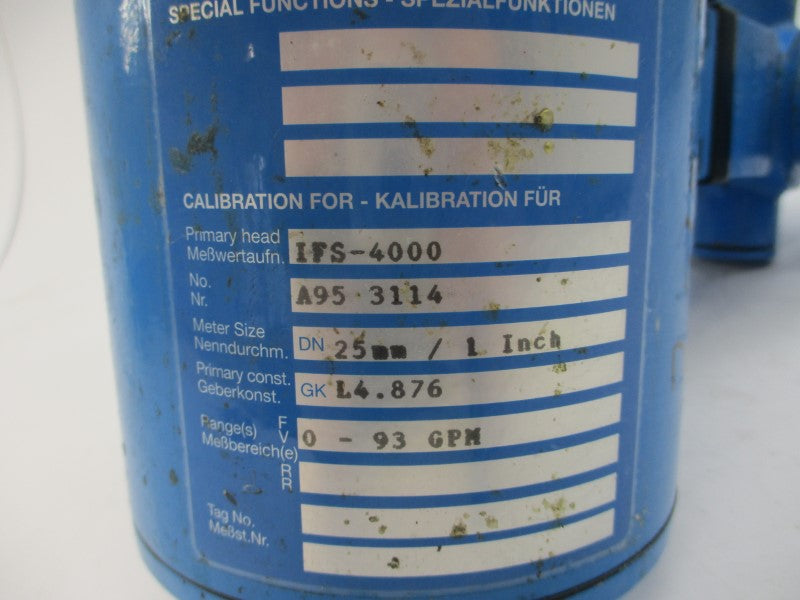 KROHNE IFM4080/K-DIV2 120VAC 150PSI 1" UNMP