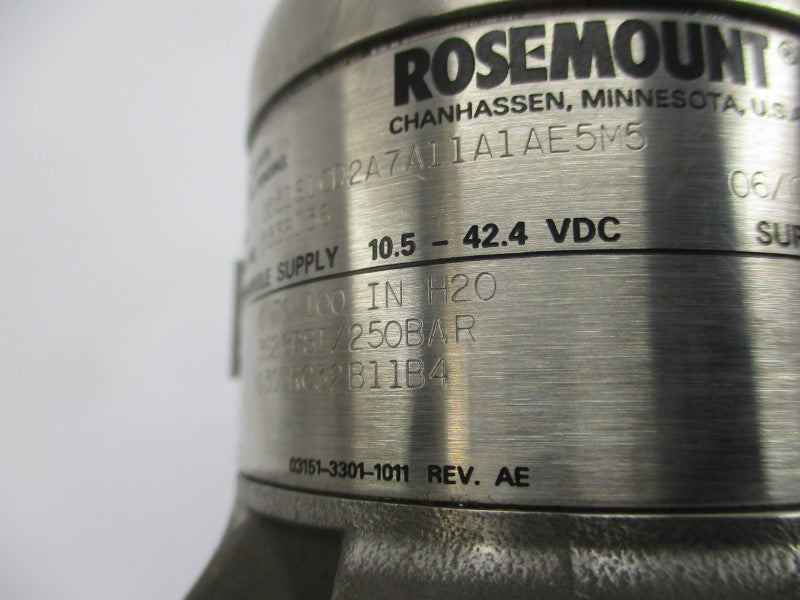 ROSEMOUNT 3051S1CD2A7A11A1AE5M5 10.5-42.4VDC 3626PSI NSNP