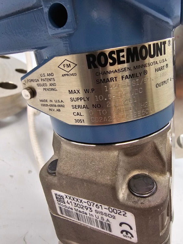 ROSEMOUNT 3051CD2A22A1AS2E5CN 10.5-55VDC 1440PSI NSNP