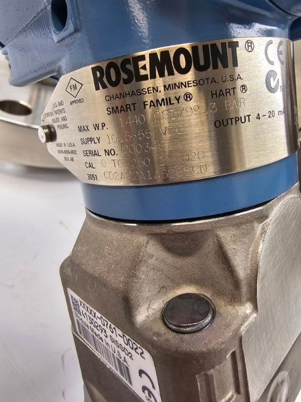 ROSEMOUNT 3051CD2A22A1AS2E5CN 10.5-55VDC 1440PSI NSNP