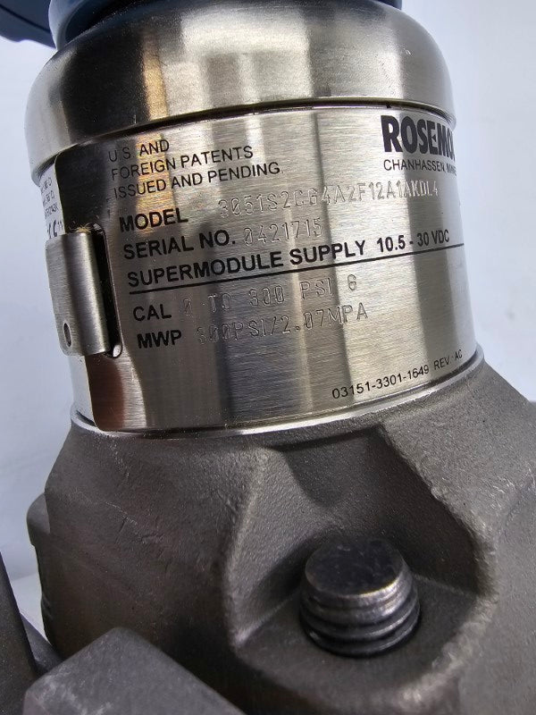 ROSEMOUNT 3051S2CG4A2F12A1AKDL4 10.5-30VDC 0-300PSI NSNP