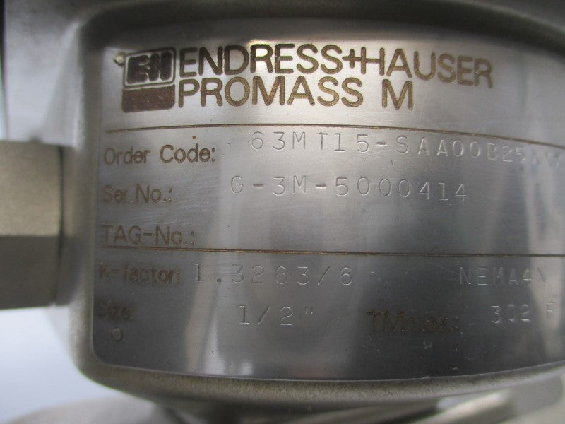ENDRESS+HAUSER 63MT15-SAA00B25XXX 1/2" NSNP