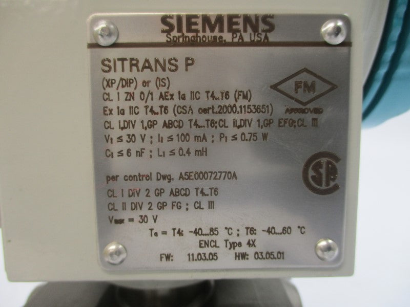 SIEMENS 7MF4433-1FE22-1NC6-Z 10.5-45VDC 2300PSI NSMP