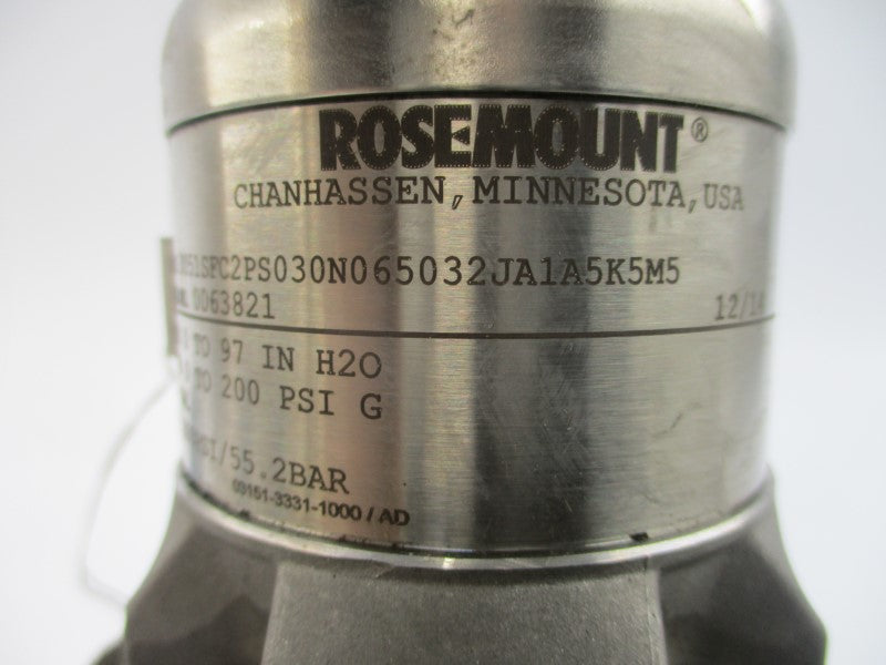 ROSEMOUNT 3051SFC2PS030N065032JA1A5K5M5 800PSI NSNP