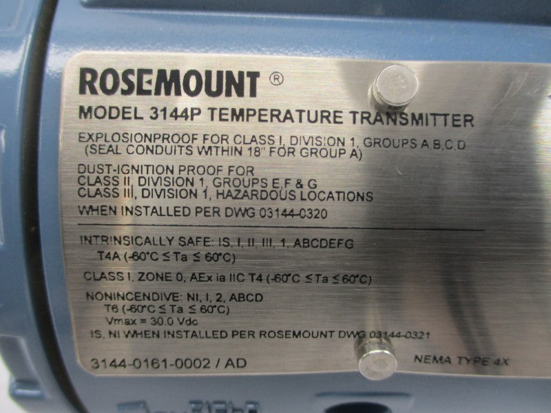 ROSEMOUNT 3144PD1A1K5B5 12.0-42.4VDC NSNP