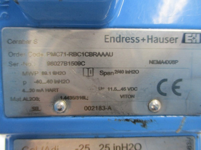 ENDRESS+HAUSER PMC71-RBC1CBRAAAU 11.5-45VDC NSNP