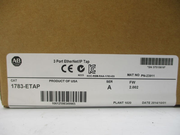ALLEN BRADLEY 1783-ETAP SER. A F/W 2.002 DATE: 2014 NSFS