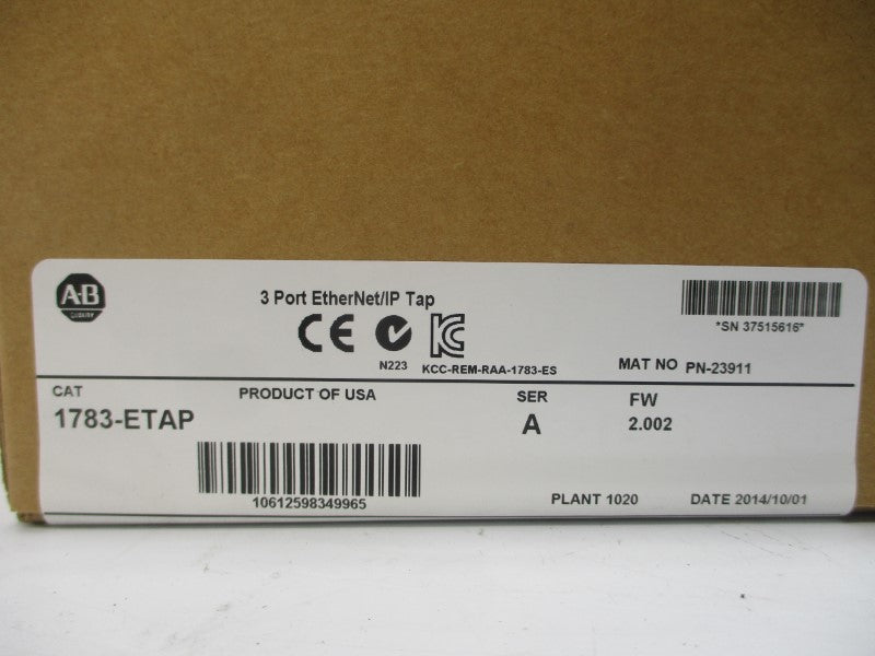 ALLEN BRADLEY 1783-ETAP SER. A F/W 2.002 DATE: 2014 NSFS