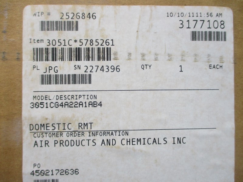ROSEMOUNT 3051CG4A22A1AB4 10.5-55VDC 300PSI NSMP