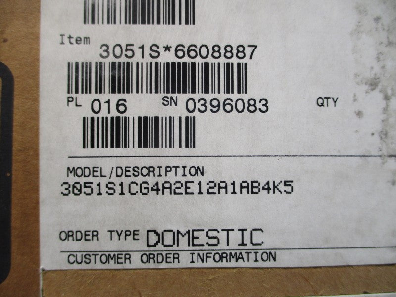 ROSEMOUNT 3051S1CG4A2E12A1AB4K5 10.5-30VDC 125PSI NSMP
