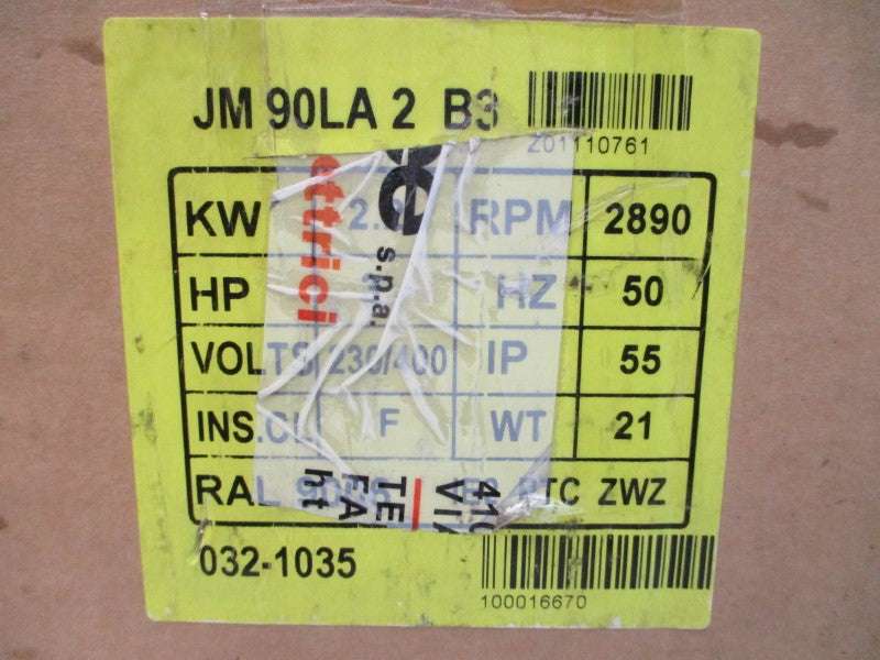 SEIPEE JM90LA2B3 230/400V 7.81/4.49A NSMP