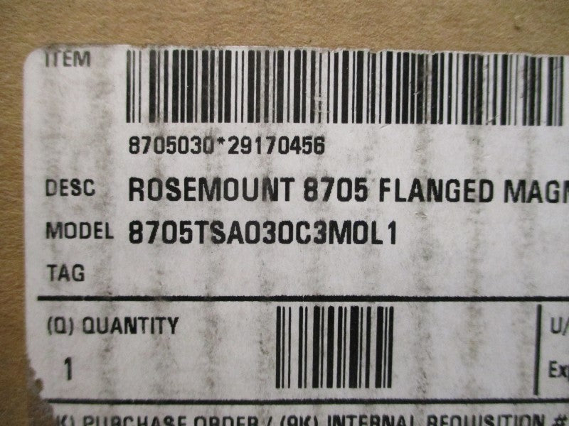 ROSEMOUNT 8705TSA030C3M0L1 40V 740PSI NSMP