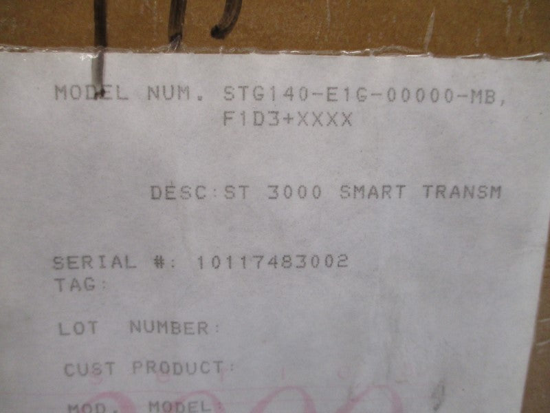 HONEYWELL STG140-E1G-00000-MB.F1D3-655G 11-42VDC 125PSI NSMP