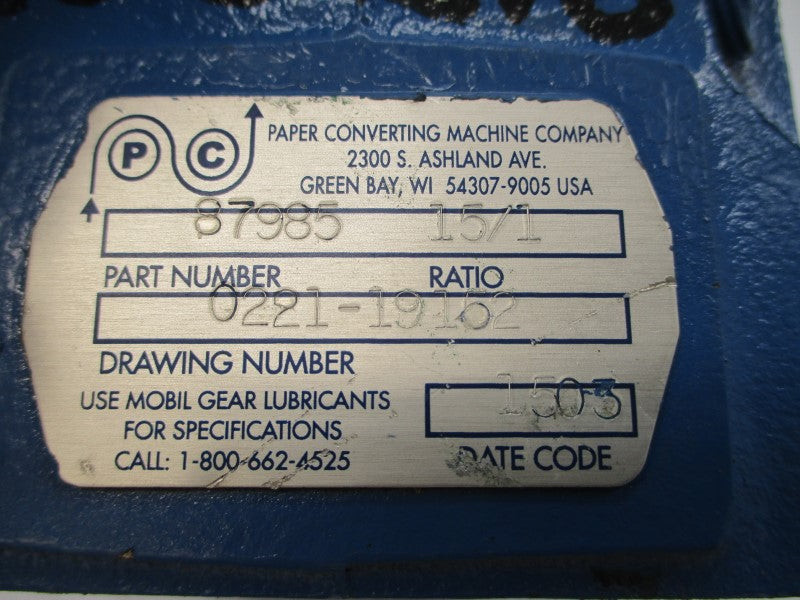 PAPER CONVERTING MACHINE 87985-0221 19152 NSNP
