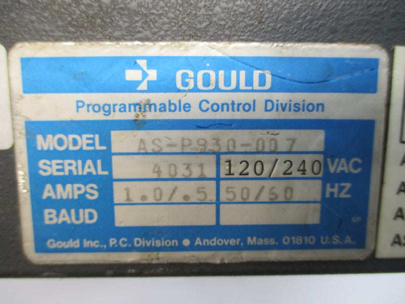 GOULD AS-P930-007 120/240VAC 1.0/.5A UNMP