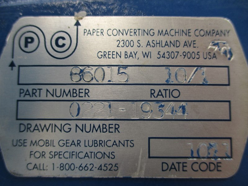 PAPER CONVERTING MACHINE 86015 0221-19344 NSNP
