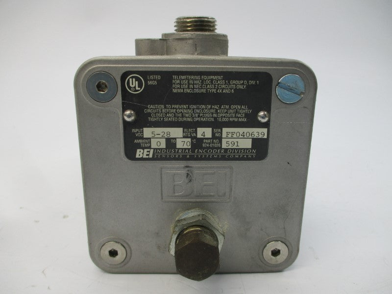 BEI H40A-3600-ABZ-7273-EC-UL 924-01026-591 5-28VDC UNMP
