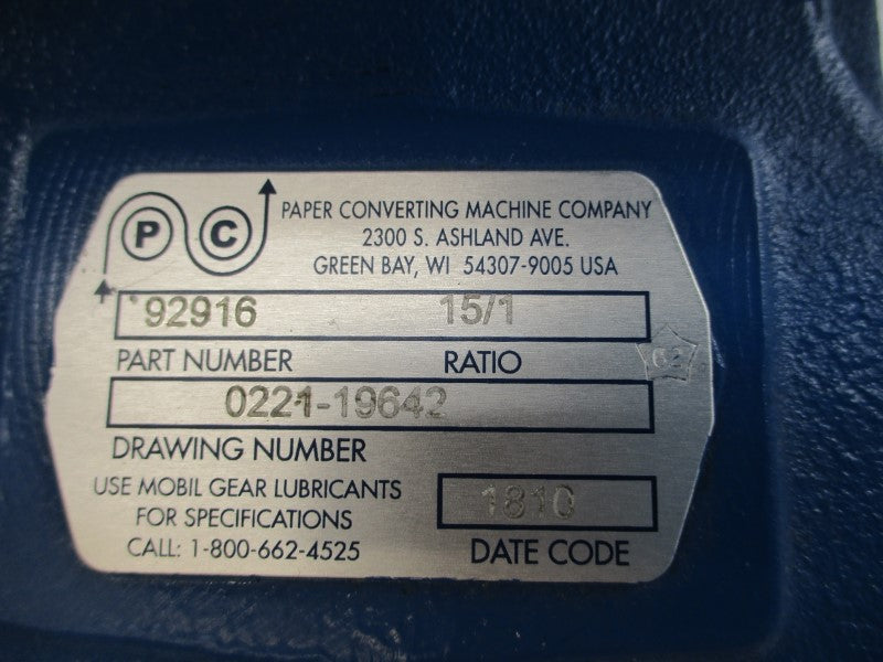 PAPER CONVERTING MACHINE 92916 0221-19642 NSNP