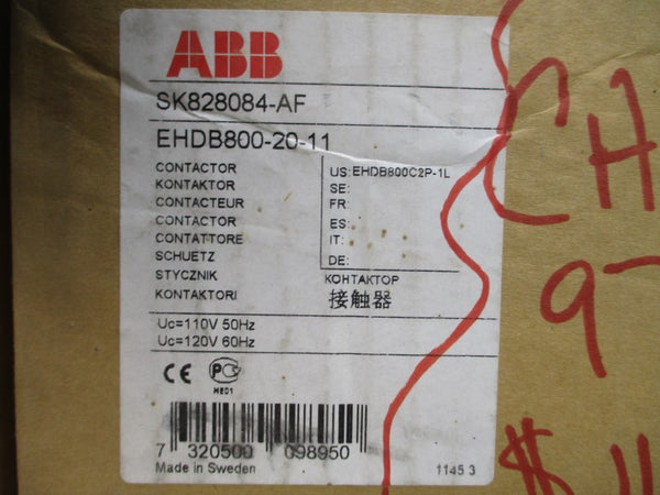 ABB EHDB800-20-11 SK828084-AF 110/120V 800A NSMP