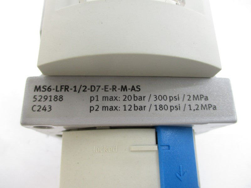 FESTO MS6-LFR-1/2-D7-E-R-M-AS 529188 180-300PSI NSMP