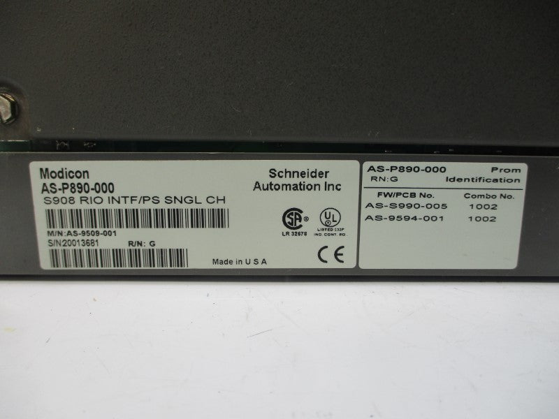 SCHNEIDER AUTOMATION AS-P890-000 UNMP
