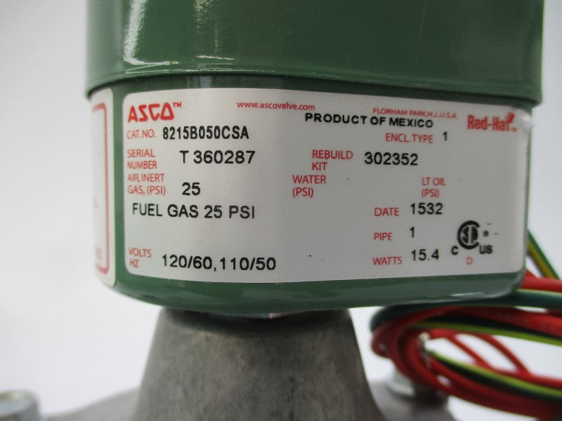 ASCO 8215B050CSA 110/120V 25PSI 1" NSMP