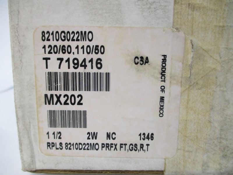 ASCO 8210G022MO 110/120V 5-150PSI 1-1/2" NSMP