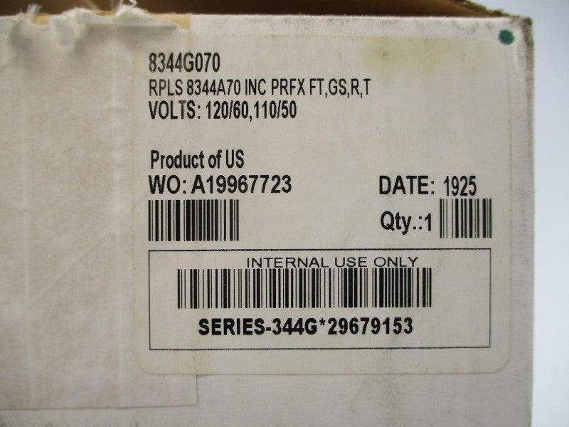 ASCO 8344G070 110/120V 10-150PSI 1/4" NSMP