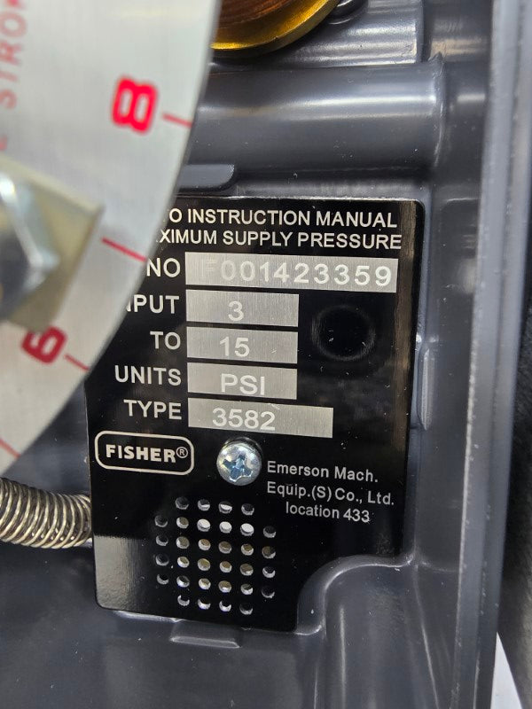 FISHER CONTROLS 3582-287-19600 3582 3-15PSI NSMP