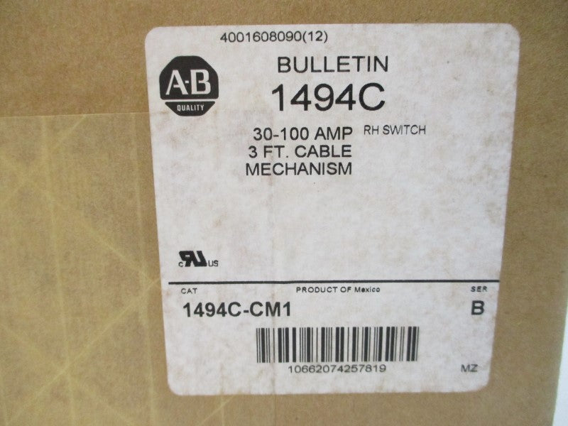 ALLEN BRADLEY 1494C-CM1 SER. B 30-100A 3FT NSFS