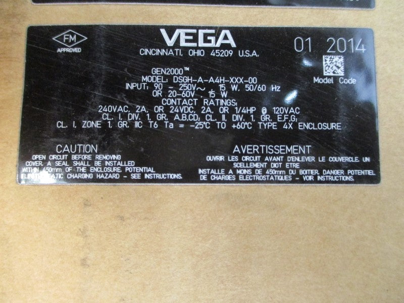 OHMART VEGA GEN2000 DSGH-A-A4H-XXX-00 240VAC 2A NSMP